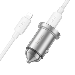 شارژر فندکی 45 وات هوکو مدل NZ10 به همراه کابل Type-C به Lightning