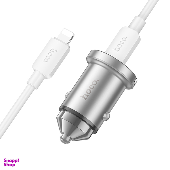 شارژر فندکی 45 وات هوکو مدل NZ10 به همراه کابل Type-C به Lightning