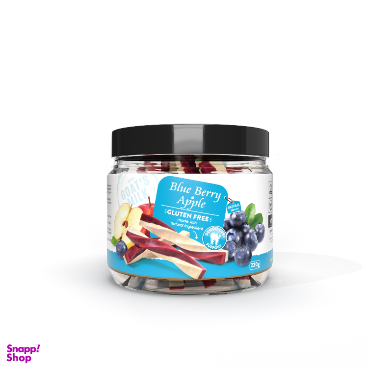 تشویقی سگ هابون مدل Blue Berry & Apple وزن 220 گرم