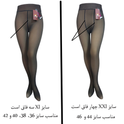 جوراب شلواری زنانه سه بعدی توکرکی نانو مدل rt رنگ مشکی