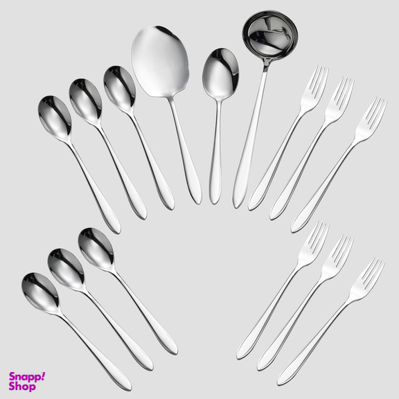 سرویس قاشق و چنگال 15 پارچه جی فی نی مدل 05