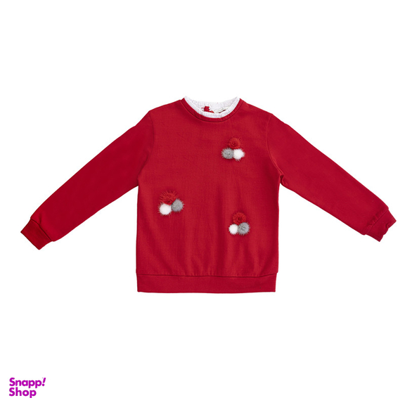 ست سویشرت و دامن دخترانه فیورلا مدل پوم پوم کد 34515