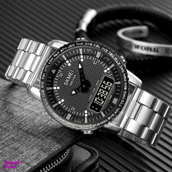 ساعت مچی عقربه ای مردانه اسکمی 1898 رنگ نقره ای