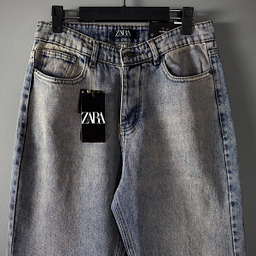 شلوار بگ مردانه طرح ZARA کد 3112 رنگ آبی خاکی