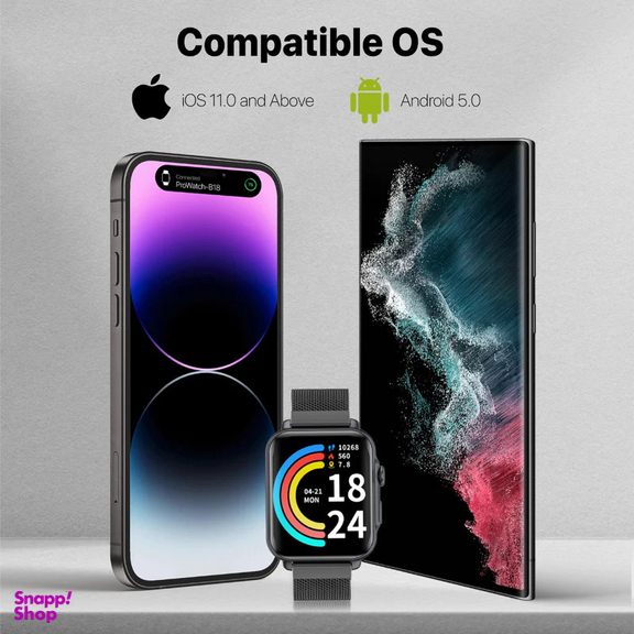 ساعت هوشمند پرومیت مدل Prowatch-B18.Graphite