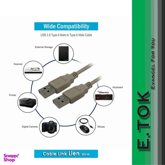 کابل لینک USB2.0 ایتوک مدل Lien طول 0.3 متر