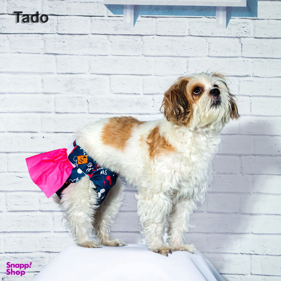 پوشک سگ تادو طرح ماده دامنی کد 1125 سایز M