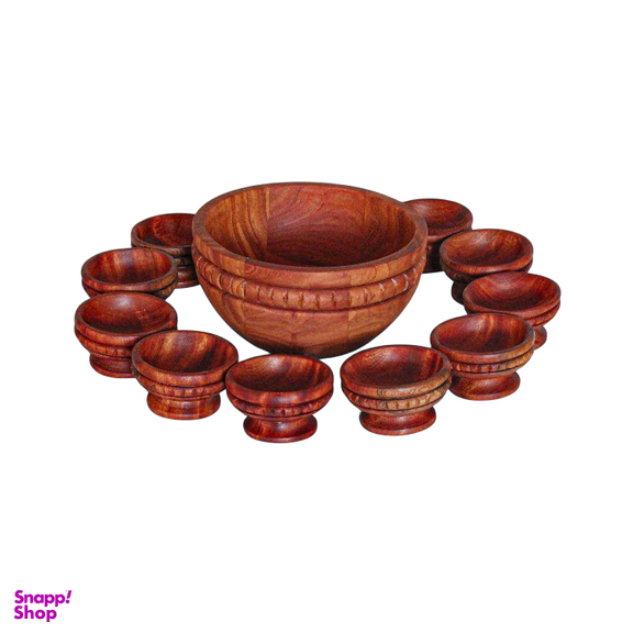 ست 13 تکه آجیل خوری منبت کاری کد 001