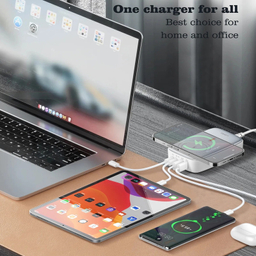 شارژر رومیزی الدینیو مدل GAN-6IN1-Q4010-140W