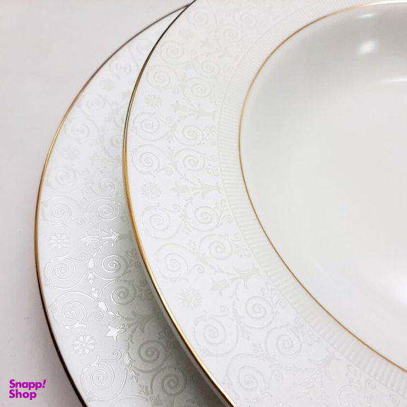 سرویس 102 پارچه چینی زرین قالب مدل سپید صدف