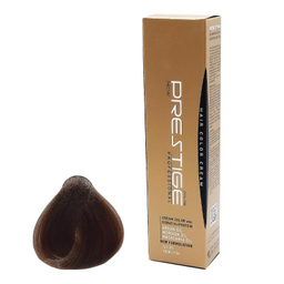 رنگ مو نیو پرستیژ کالر سری فندقی شماره 7.65 حجم 120 میلی لیتر رنگ بلوند فندقی متوسط