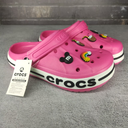 صندل زنانه طرح کراکس مدل پلاس رنگ سرخابی