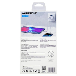 شارژر دیواری کینگ استار مدل KW163C توان 17 وات به همراه کابل USB-C