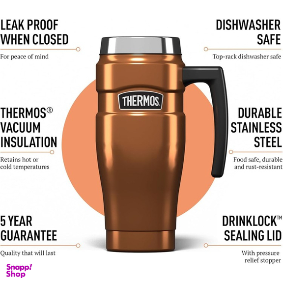 ماگ دسته دار ترموس مدل KING TUMBLER گنجایش 0.47 لیتر