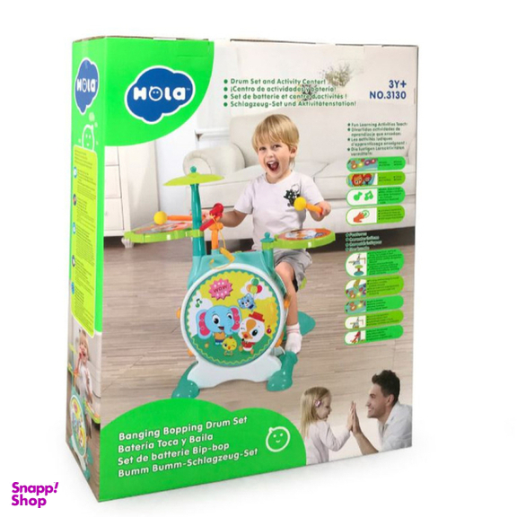 اسباب بازی موزیکال هولی تویز جاز و درام بزرگ مدل 3130 Dimple Electric Big Toy Drum Set for Kids