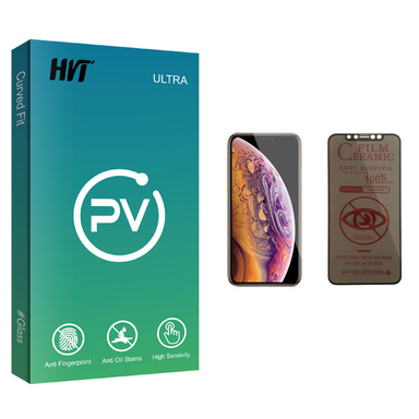 محافظ صفحه نمایش حریم شخصی اچ وی تی مدل PV glass مناسب برای گوشی موبایل اپل iPhone XS