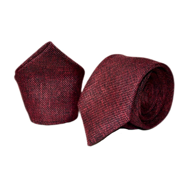 ست کراوات و دستمال جیب مردانه آیکت مدل ریزبافت محو z111