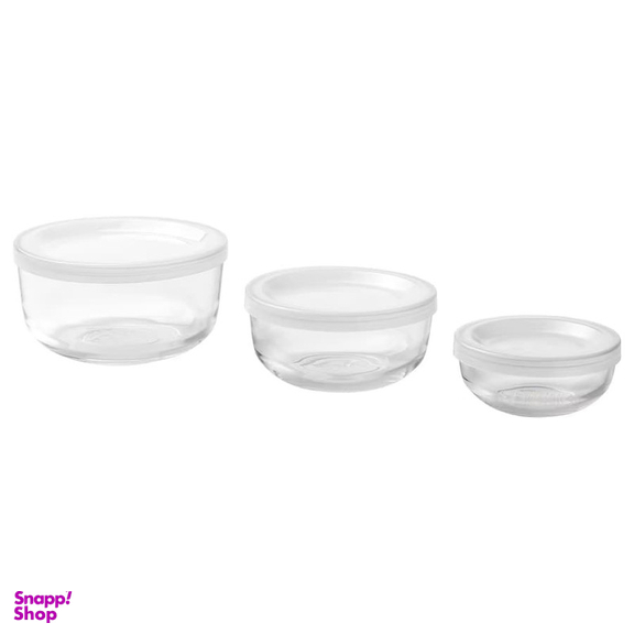 ظرف نگهدرانده ایکیا مدل BESTÄMMA مجموعه 3 عددی