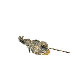 گل سینه نقره 925 عیار زنانه طرح بیضی کد 45011 GLSN
