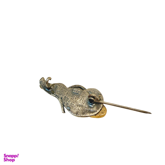 گل سینه نقره 925 عیار زنانه طرح بیضی کد 45011 GLSN