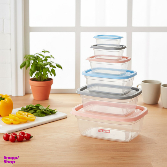 ظروف نگهدارنده نورینو مدل لاله مجموعه 6 عددی