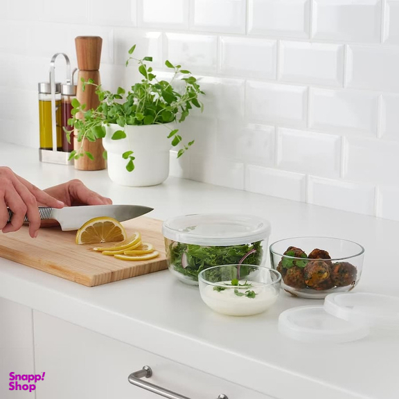 ظرف نگهدرانده ایکیا مدل BESTÄMMA مجموعه 3 عددی