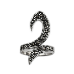 انگشتر نقره زنانه مدل پیچ کد 12378