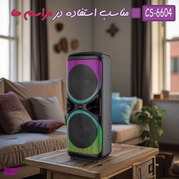 اسپیکر بلوتوثی قابل حمل مدل CS-6604