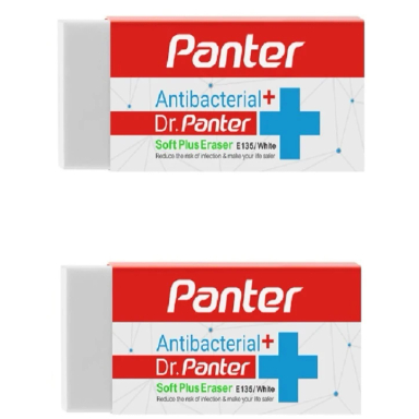 پاک کن پنتر مدل Antibacterial E135 سایز بزرگ مجموعه 2 عددی