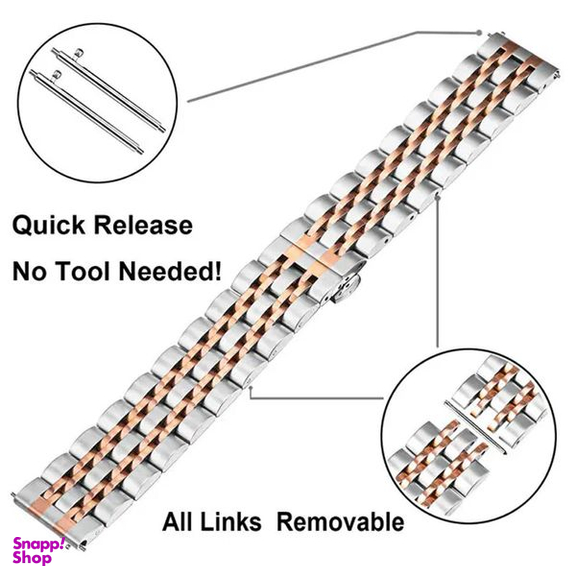 بند اپیکوی مدل StainLess-20mm مناسب ساعت هوشمند سامسونگ Galaxy Watch 4/5/6/ َActive1/2