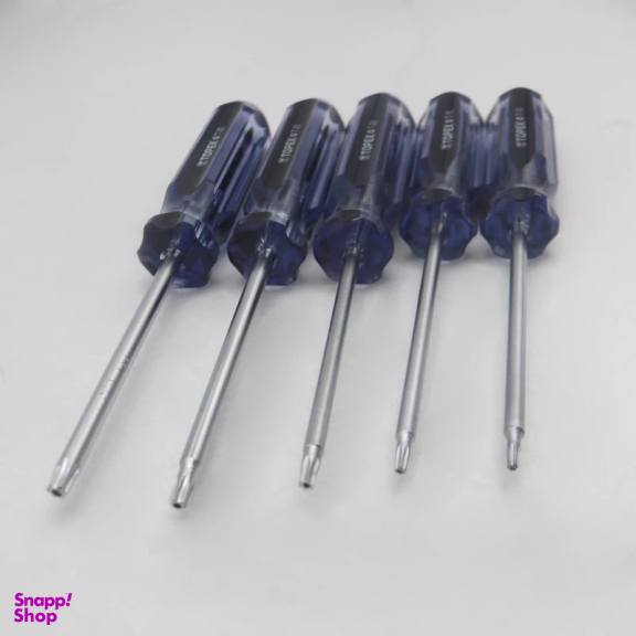 پیچ گوشتی ستاره ای تاپکس مدل YP-39D566-T10-T30 مجموعه 5 عددی