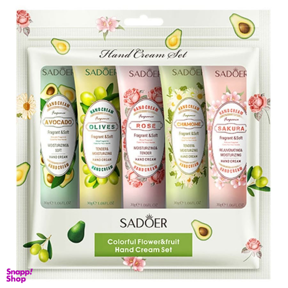 کرم مرطوب کننده دست سادور مدل Colorful Flower and Fruit مجموعه ۵ عددی