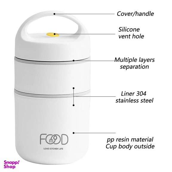 ظرف غذای کودک مدل 2 طبقه دیانا بسته 5 عددی