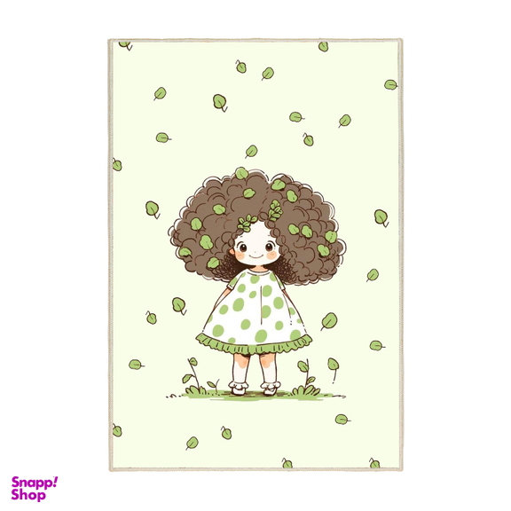 فرش ماشینی چاپی اتاق کودک اورکوم طرح بهار کد kids.9010