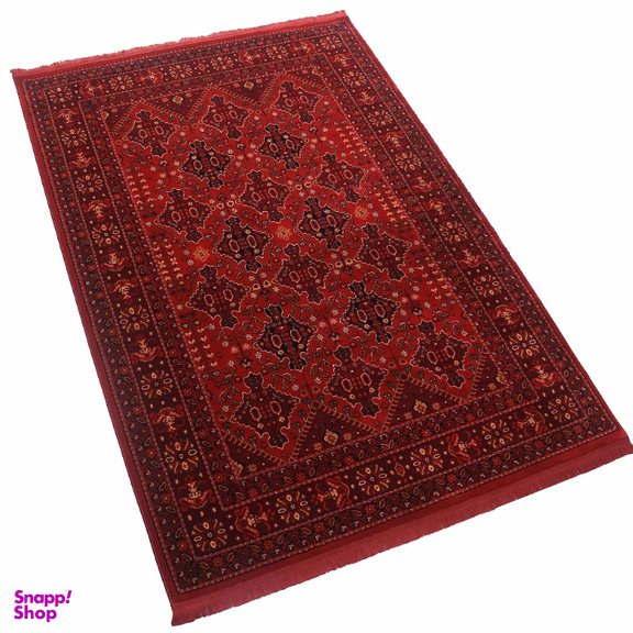 فرش ماشینی بزرگمهر طرح بلوچی کد 78010 رنگ قرمز