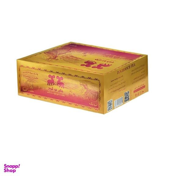 چای سیاه کیسه ای پوشش دار سوپر ممتاز دو قوچ بسته 100 عددی