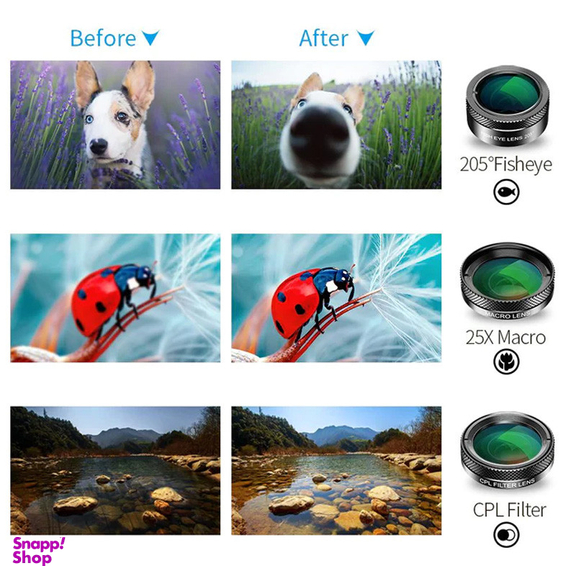 لنز کلیپسی موبایل گرین لاین مدل Lens Kit 6 in 1