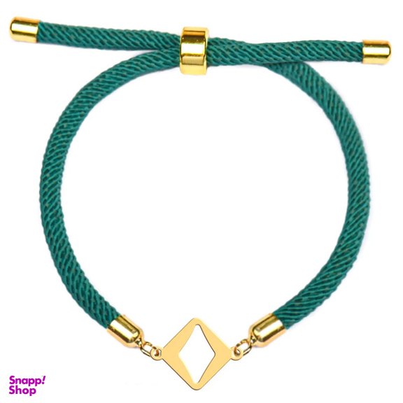 دستبند طلا 18 عیار دخترانه وی وی گلد گالری مدل لوزی کد GS2201