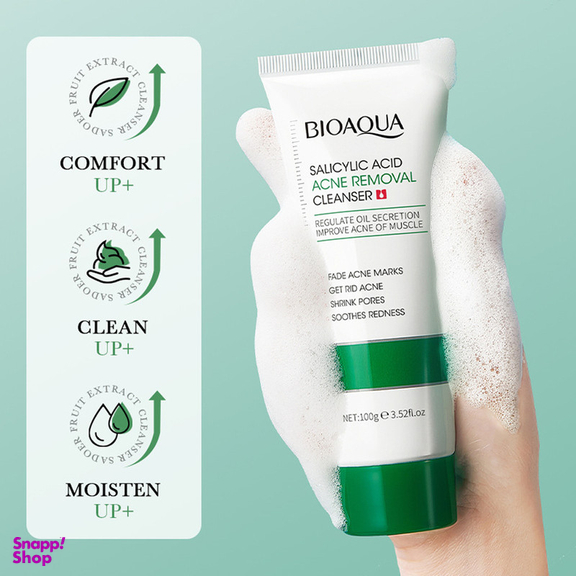 فوم شستشو صورت بایو آکوآ مدل سالیسیلیک اسید حجم 100 میلی لیتر