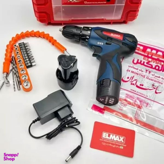 پیچ گوشتی شارژی المکس کد C.D 210 مجموعه 28 عددی