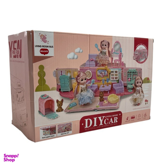 اسباب بازی خانه عروسکی مدل اتوبوسی طرح کمپر