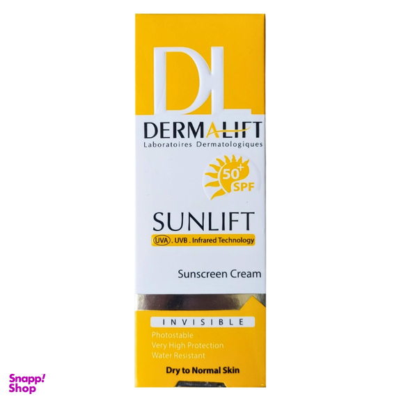 کرم ضد آفتاب رنگی درمالیفت مدل spf50 مناسب پوست خشک تا نرمال حجم 40 میلی لیتر