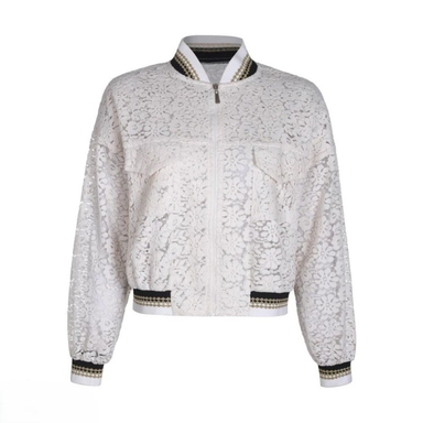 کت زنانه گره استایل مدل قوی سپید رنگ سفید