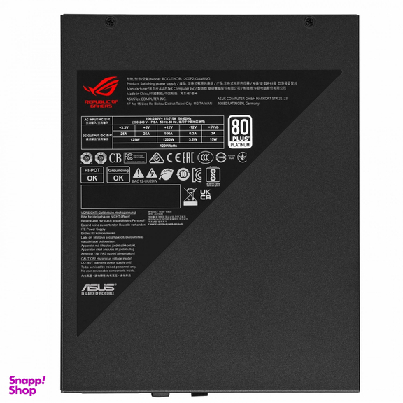 منبع تغذیه کامپیوتر ایسوس مدل ASUS ROG Thor 1200W Platinum II
