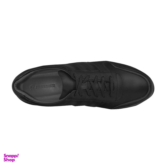 کفش اسپرت مردانه نوین چرم مدل 3099 MS3066 رنگ مشکی