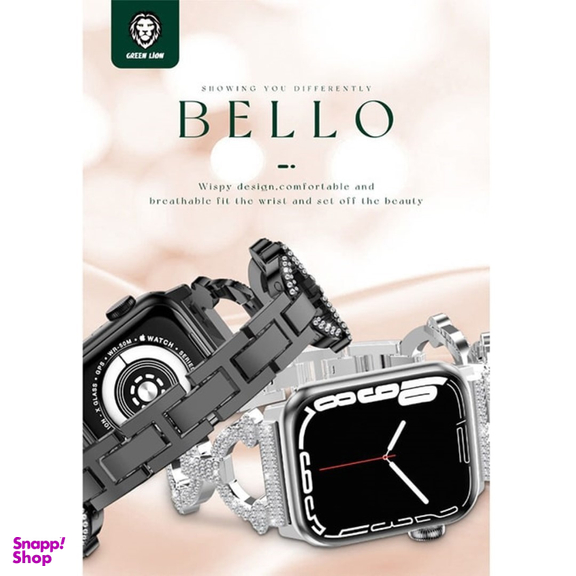 بند فلزی اپل واچ گرین لاین مدل Bello Jeweled Metal Band مناسب اپل واچ سایز 38 و 40 و 41 میلی متر
