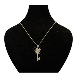 گردنبند نقره زنانه گیرا مدل پروانه کد G1042