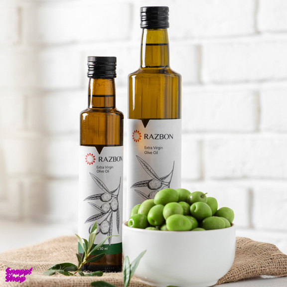 روغن زیتون فرابکر رزبن و روغن هسته انگور رزبن حجم 250 میلی لیتر بسته 2 عددی
