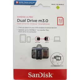 فلش مموری سن دیسک مدل Ultra Dual Drive M3.0 ظرفیت 32 گیگابایت