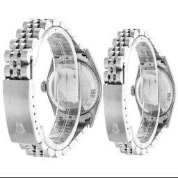 ست ساعت مچی عقربه ای زنانه و مردانه طرح رولکس مدل Date Just کد SW